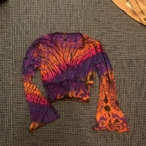 boho tie dye crop top